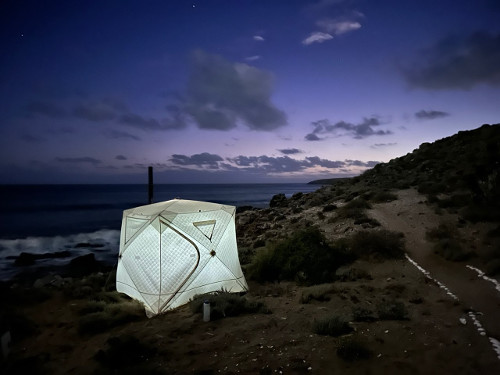 Portable Sauna tent next to the beach Portable Sauna tent next to the beach