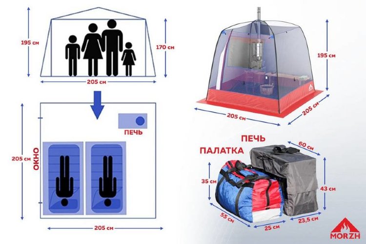 Баня палатка МОРЖ