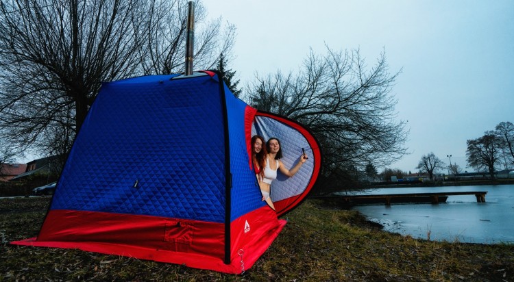 Баня палатка МОРЖ  LUX 2 ОКНА